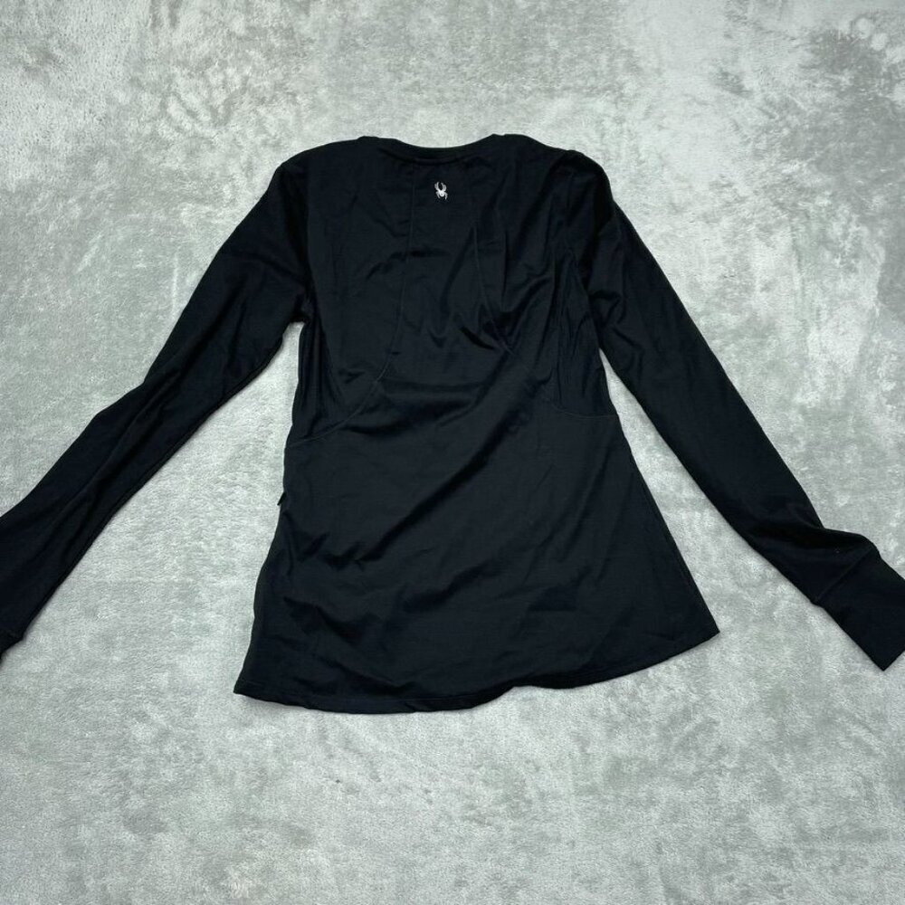 Spyder Active Womens Black Long Sleeve Top S Nylon Blend 6695 - Picture 6 of 7